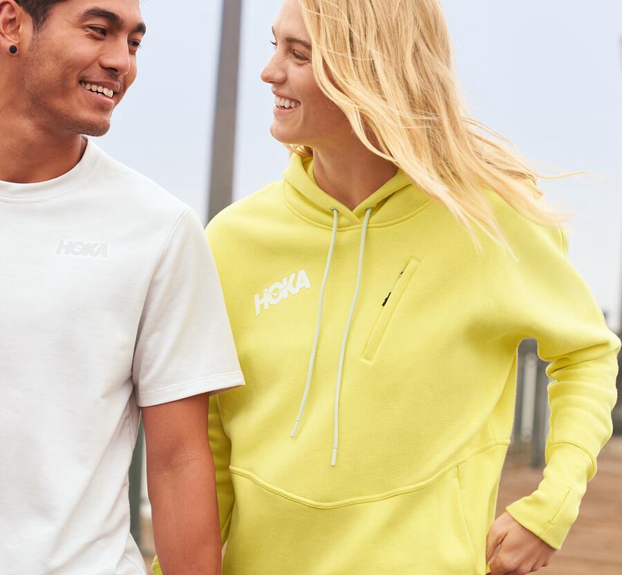 Hoka One One Hoodie Dames - Performance - Geel - BO1073684